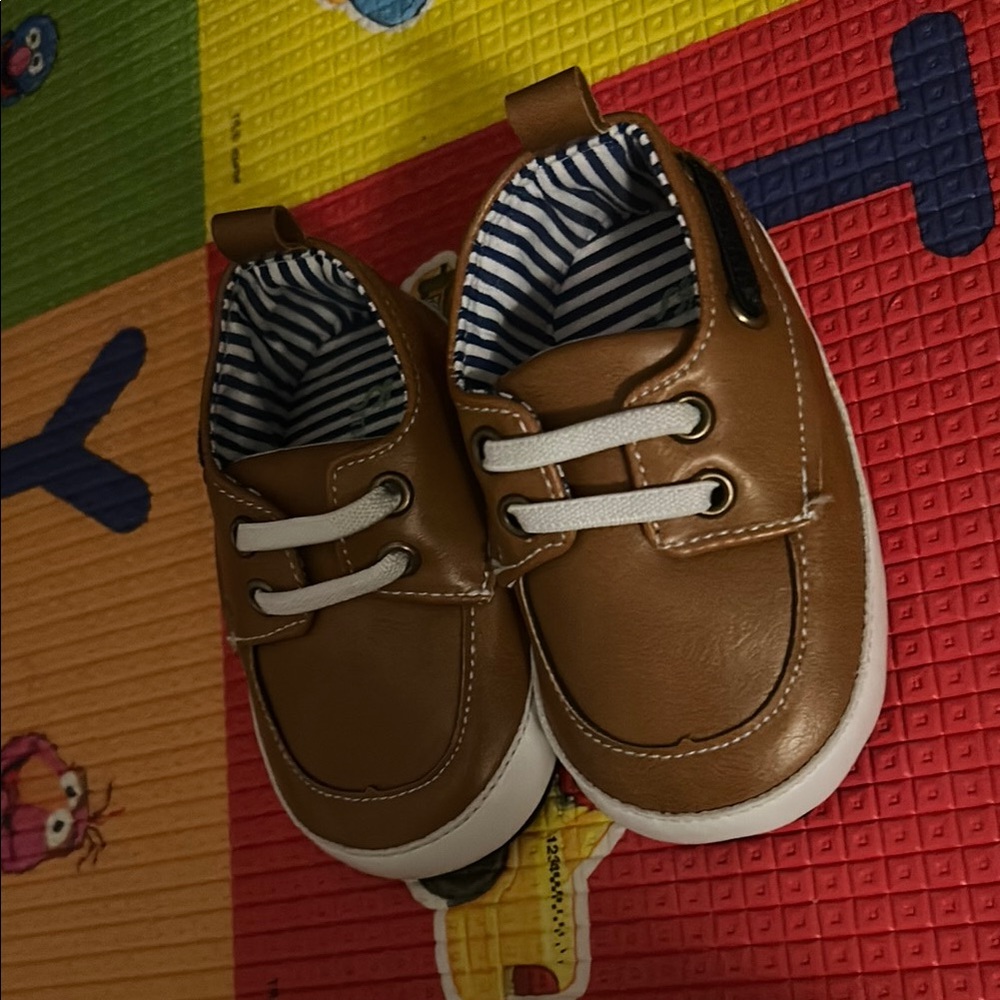 Brown Leather Kids Shoes